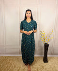 Green Sprinkle Ribbed Zipless Maternity Wear