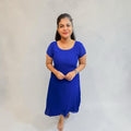Blue & Yellow Overjacket dress- Feeding-friendly