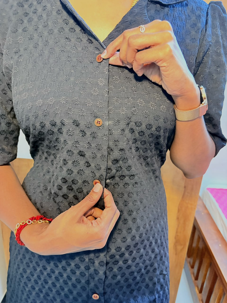 Front Openable Button Kurti – Feeding & Non-Feeding Friendly