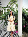 Floral Cotton A-Line Kurti
