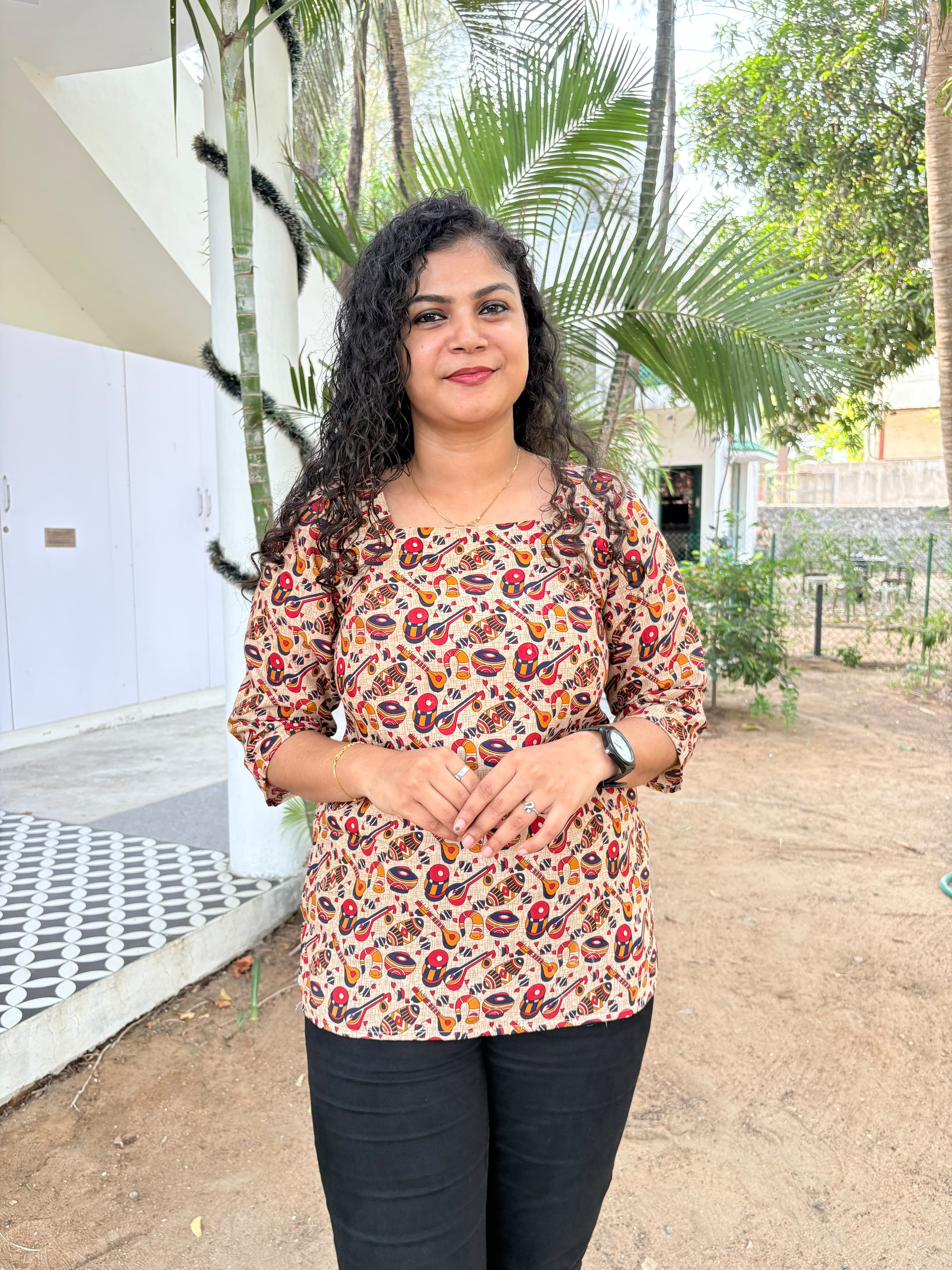 Melody Muse Printed Short Kurti